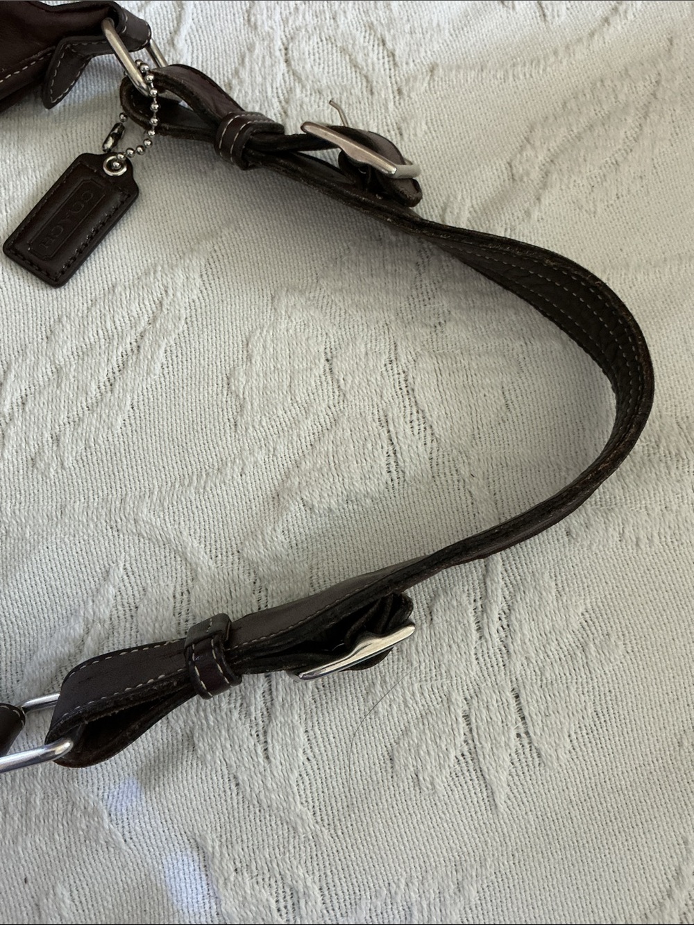 Coach shoulder bag with matching wallet, dark brown and dust bag. - Picture 5 of 12